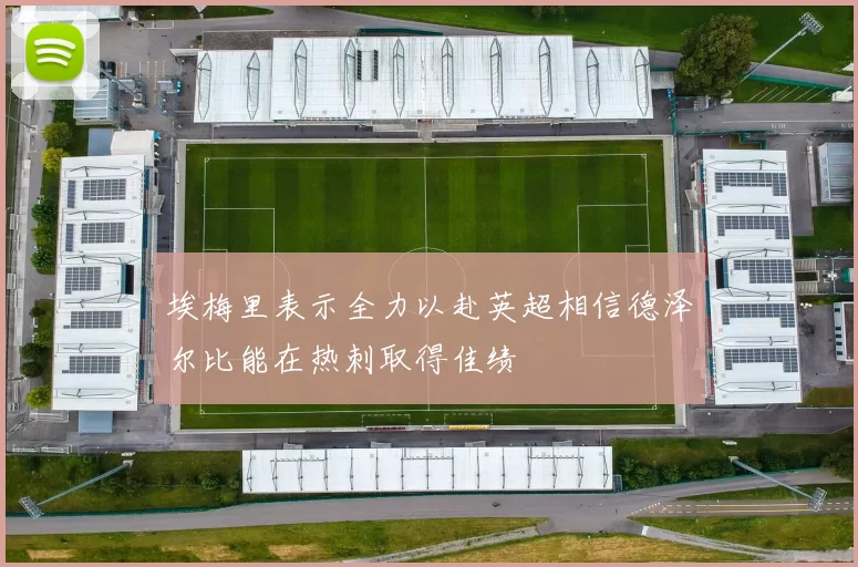 埃梅里表示全力以赴英超相信德泽尔比能在热刺取得佳绩